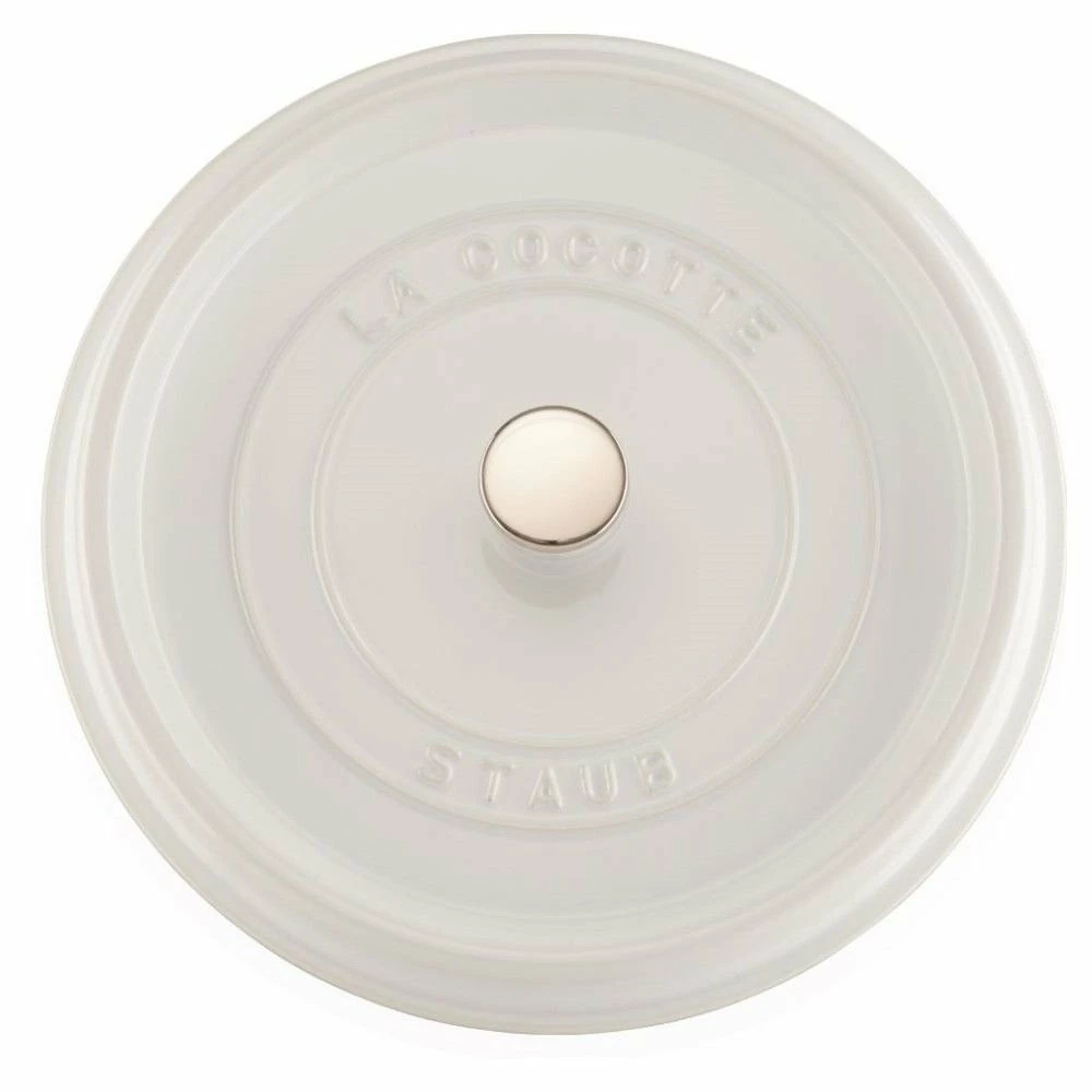 Staub 5.5 Qt. Round Cocotte/Dutch Oven | White 2 Staub 5.5 Qt. Round Cocotte/Dutch Oven | White - Image 2