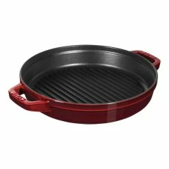 Staub Stackable Cocotte, Braiser, And Grill Pan With Lid | Grenadine -Cookware Sets Sales 2023 1010768 17