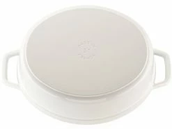 Staub 5.75 Qt. Oval Coq Au Vin Cocotte/Dutch Oven | White -Cookware Sets Sales 2023 1123102 white staub coq au vin cocotte