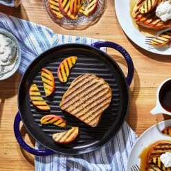 Staub 10" Cast Iron Pure Grill Pan | Dark Blue 5 Staub 10" Cast Iron Pure Grill Pan | Dark Blue -Cookware Sets Sales 2023 12012691 ls 02