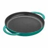 Staub 10" Cast Iron Pure Grill Pan | Turquoise