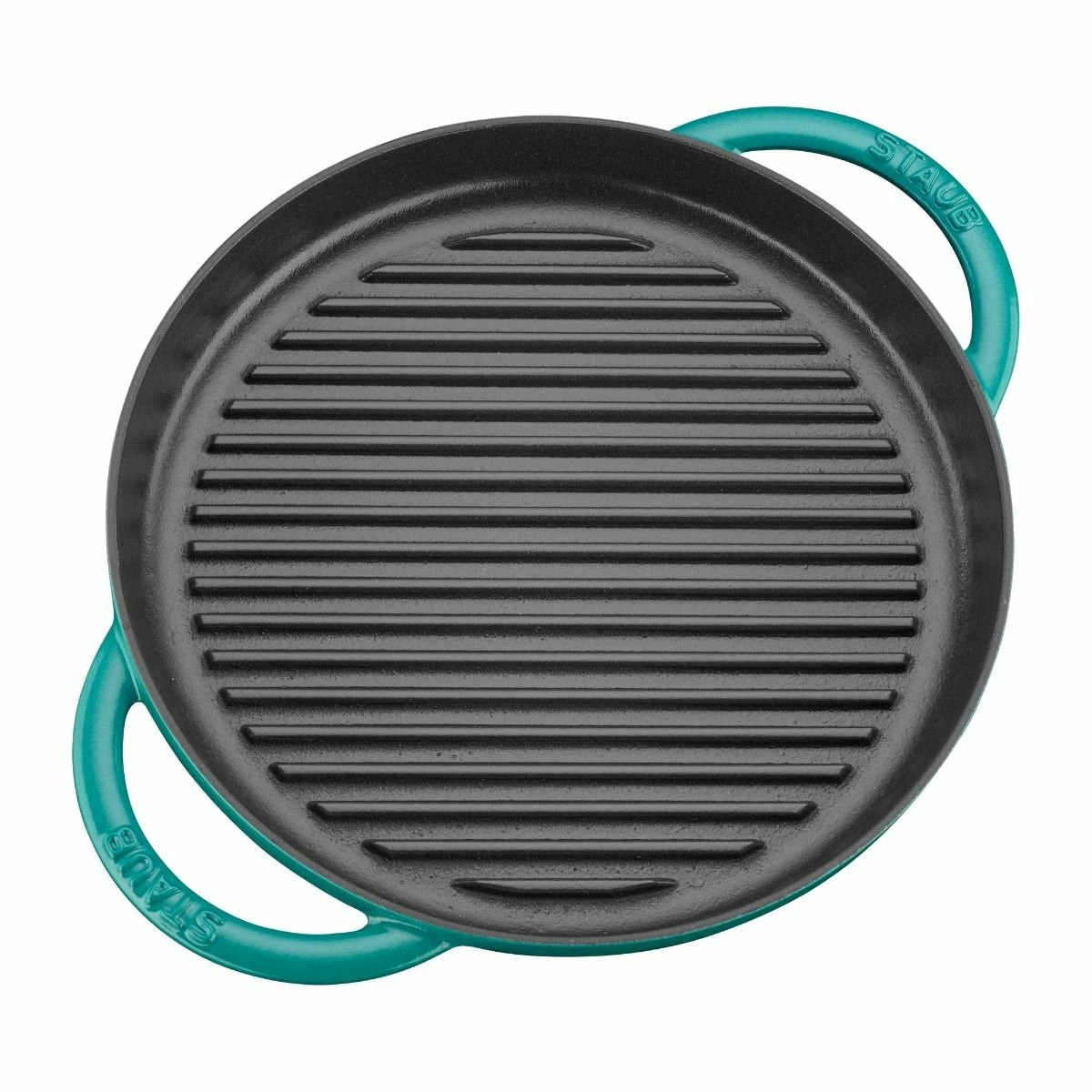 Staub 10" Cast Iron Pure Grill Pan | Turquoise 2 Staub 10" Cast Iron Pure Grill Pan | Turquoise - Image 2