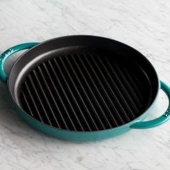 Staub 10" Cast Iron Pure Grill Pan | Turquoise 7 Staub 10" Cast Iron Pure Grill Pan | Turquoise -Cookware Sets Sales 2023 12030105 ls 1 1