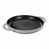 Staub 10" Cast Iron Pure Grill Pan | Graphite Grey