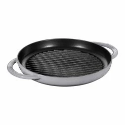 Staub 10" Cast Iron Pure Grill Pan | Graphite Grey