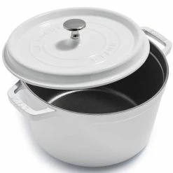 Staub 5 Qt Tall Cocotte | White