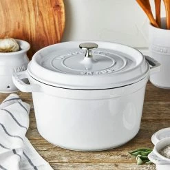Staub 5 Qt Tall Cocotte | White -Cookware Sets Sales 2023 12502402 ls 01