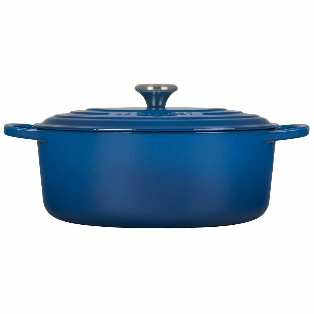 Le Creuset 6.75 Qt. Oval Signature Dutch Oven With Stainless Steel Knob | Marseille Blue 2 Le Creuset 6.75 Qt. Oval Signature Dutch Oven With Stainless Steel Knob | Marseille Blue - Image 2