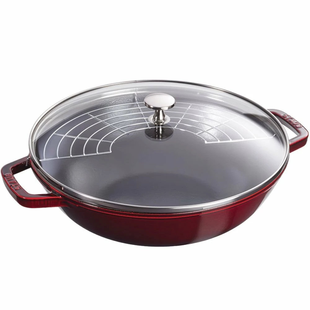 Staub 4.5 Qt. Perfect Frying Pan | Grenadine 1 Staub 4.5 Qt. Perfect Frying Pan | Grenadine