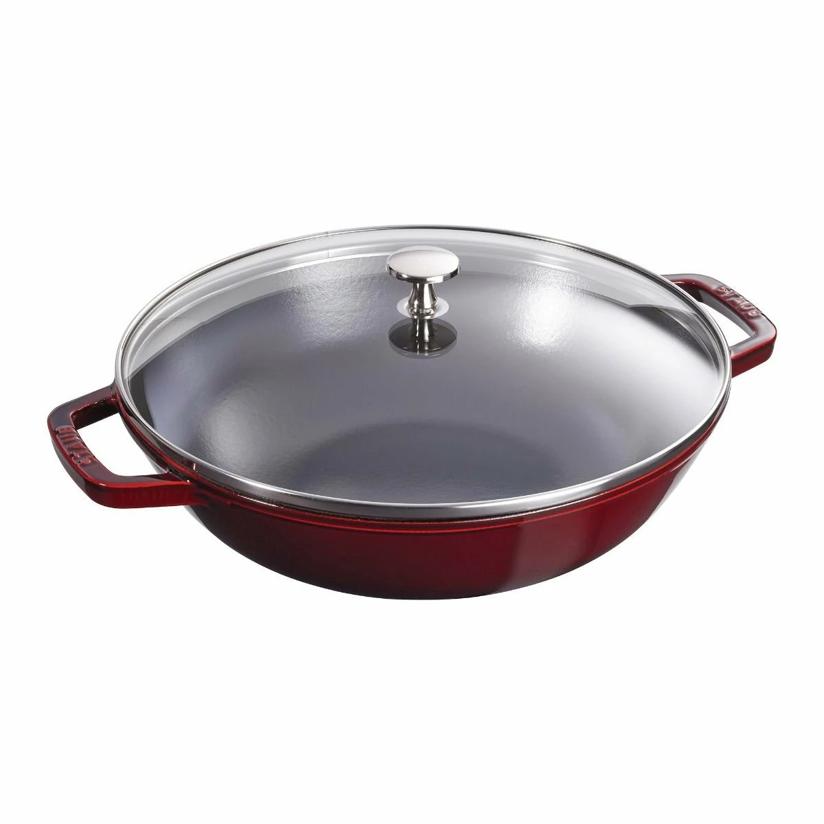 Staub 4.5 Qt. Perfect Frying Pan | Grenadine 2 Staub 4.5 Qt. Perfect Frying Pan | Grenadine - Image 2