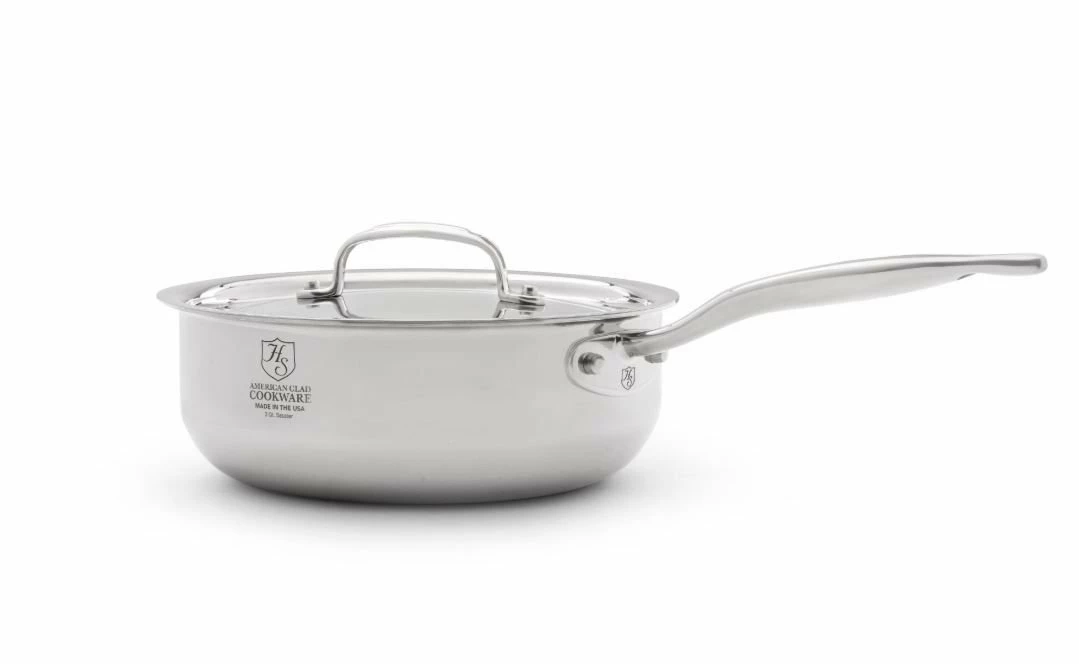 Heritage Steel Cookware Stainless Steel Saucier With Lid | 3 Qt. 1 Heritage Steel Cookware Stainless Steel Saucier With Lid | 3 Qt.