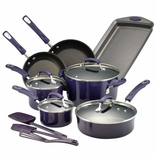Rachael Ray Purple Gradient 14 Piece Enamel Cookware Set 8 Rachael Ray Purple Gradient 14 Piece Enamel Cookware Set -Cookware Sets Sales 2023 14558 rachael ray purple 14 piece enamel cookware set