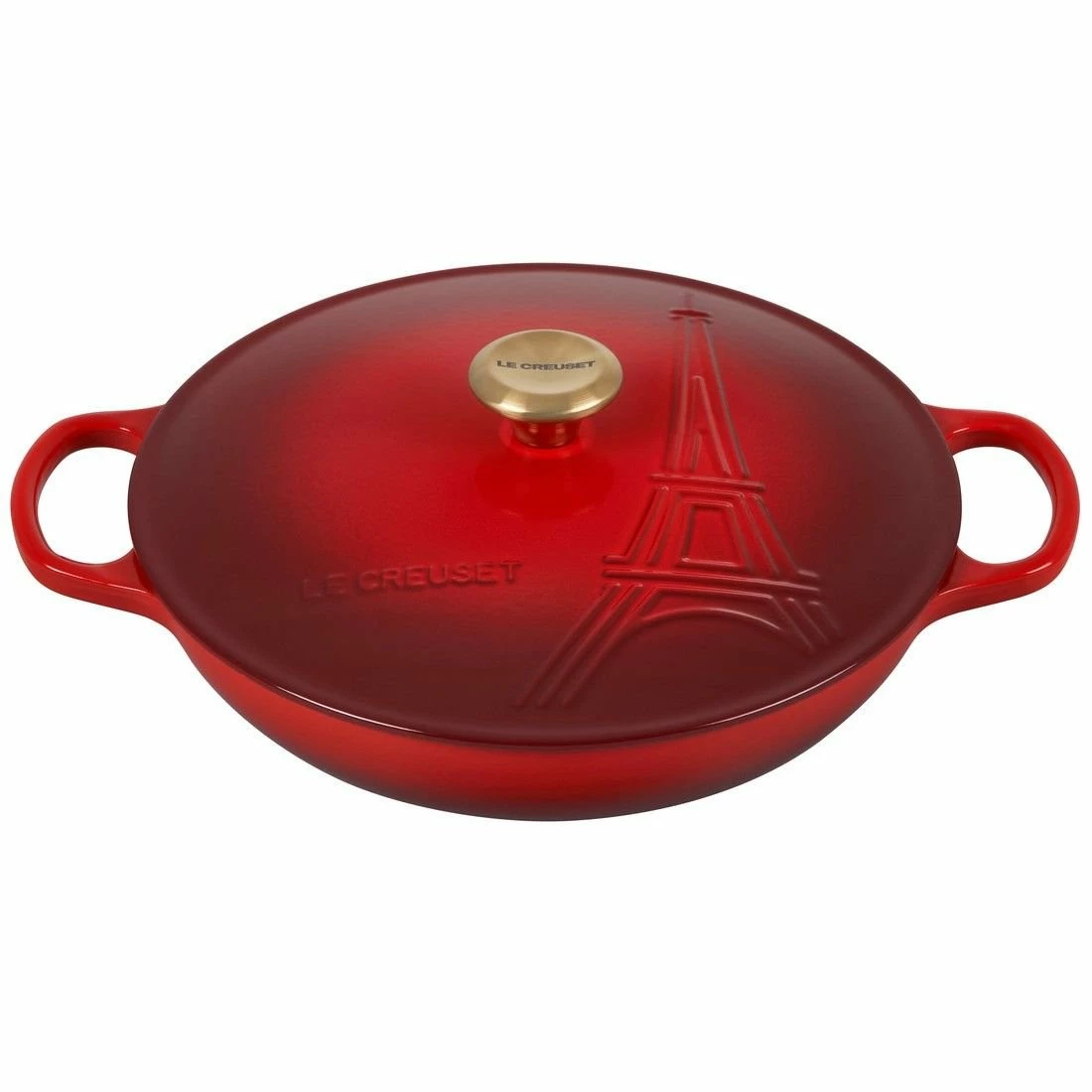Le Creuset 3.5Qt Signature Braiser Eiffel Tower Collection | Cerise 1 Le Creuset 3.5Qt Signature Braiser Eiffel Tower Collection | Cerise