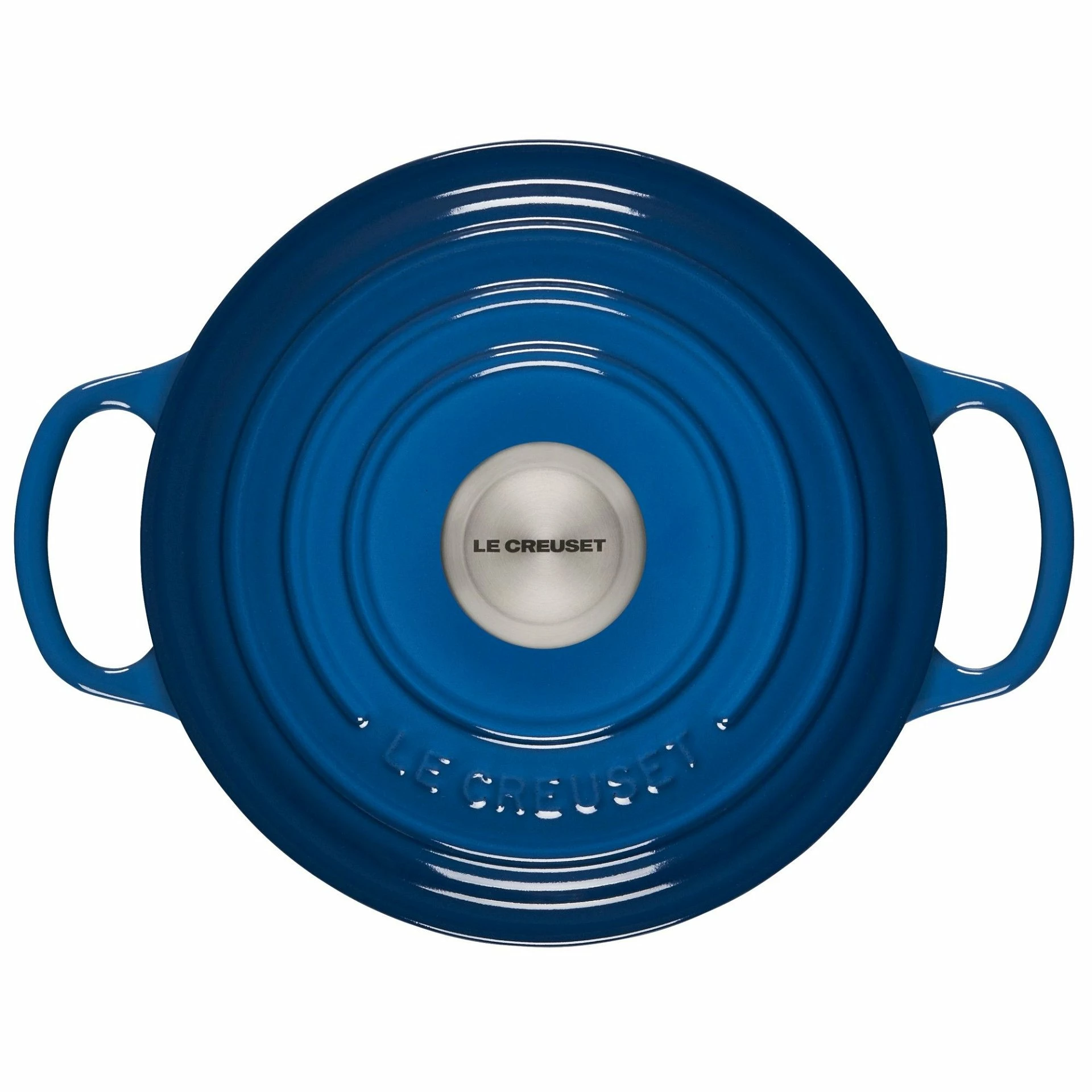 Le Creuset 2 Qt. Round Signature Cast Iron Dutch Oven With Stainless Steel Knob | Marseille Blue 3 Le Creuset 2 Qt. Round Signature Cast Iron Dutch Oven With Stainless Steel Knob | Marseille Blue - Image 3