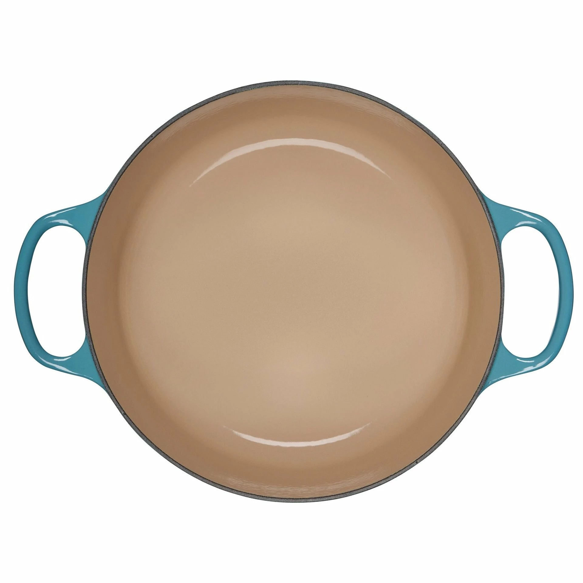 Le Creuset 5.5 Qt. Round Signature Cast Iron Dutch Oven With Stainless Steel Knob | Caribbean Blue 2 Le Creuset 5.5 Qt. Round Signature Cast Iron Dutch Oven With Stainless Steel Knob | Caribbean Blue - Image 2