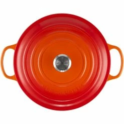 Le Creuset 9 Qt. Round Signature Dutch Oven With Stainless Steel Knob | Flame Orange -Cookware Sets Sales 2023 302ss c