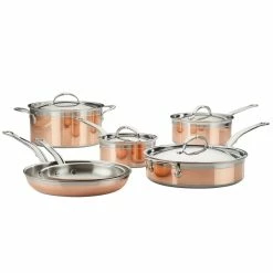 Hestan CopperBond Induction Cookware 10-Piece Set -Cookware Sets Sales 2023 31592 hcb 10pc copperbond cookware set