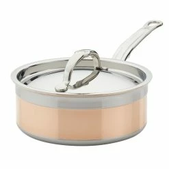 Hestan CopperBond Induction Cookware 2 Qt Covered Saucepan -Cookware Sets Sales 2023 31594 hcb 2qt copperbond saucepan with lid