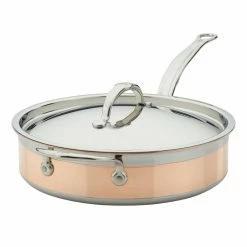 Hestan CopperBond Induction Cookware 3.5 Qt Covered Saute With Helper Handle -Cookware Sets Sales 2023 31598 hcb hestan copperbonde 3.5qt saute pan with helper handle