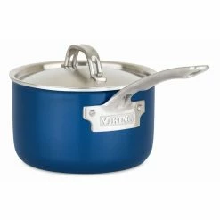Viking Multi Ply Stainless 11-Piece Cookware Set | Blue -Cookware Sets Sales 2023 40041 9991 blsc3 qt sauce pan blue metal