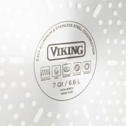 Viking 3 Ply Stainless 11-Piece Cookware Set | Black & Copper -Cookware Sets Sales 2023 4014 9991c 7 qt stock pot detail 02 1