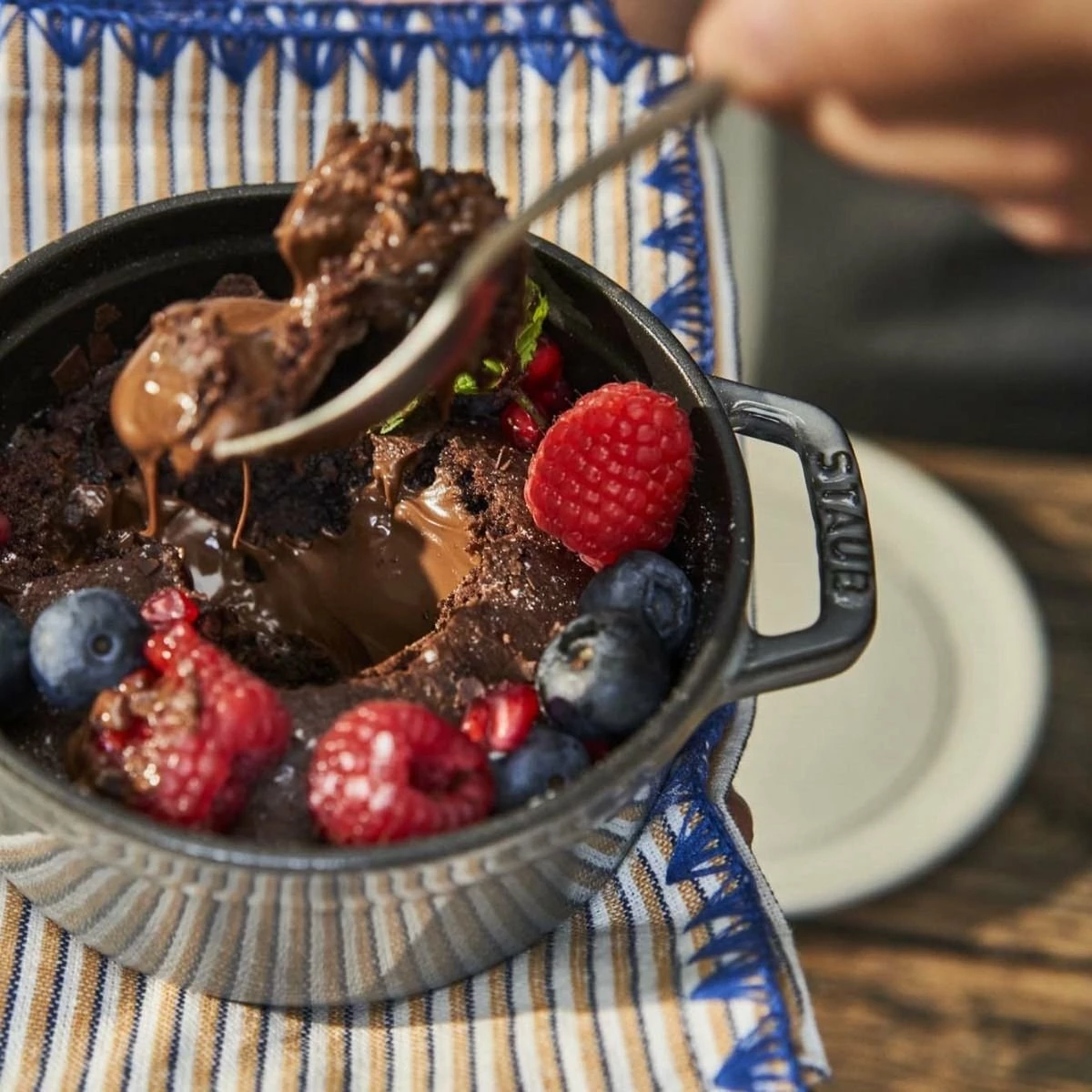 Staub 0.5 Qt. Round Cocotte/Dutch Oven | Graphite Grey 2 Staub 0.5 Qt. Round Cocotte/Dutch Oven | Graphite Grey - Image 2