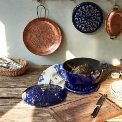 Staub 3.75 Qt Essential French Oven With Lilly Lid | Dark Blue -Cookware Sets Sales 2023 424422960