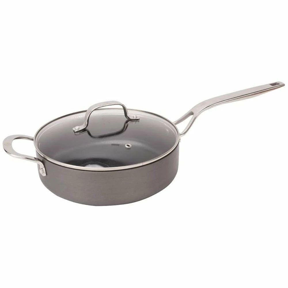 Swiss Diamond | Hard Anodized 4-Quart Nonstick Saute Pan With Glass Lid 1 Swiss Diamond | Hard Anodized 4-Quart Nonstick Saute Pan With Glass Lid