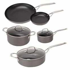 Swiss Diamond | Hard Anodized 8-Piece Nonstick Cookware Set