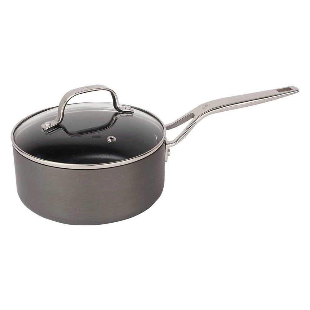 Swiss Diamond | Hard Anodized Induction 1.5-Quart Nonstick Saucepan With Glass Lid 1 Swiss Diamond | Hard Anodized Induction 1.5-Quart Nonstick Saucepan With Glass Lid