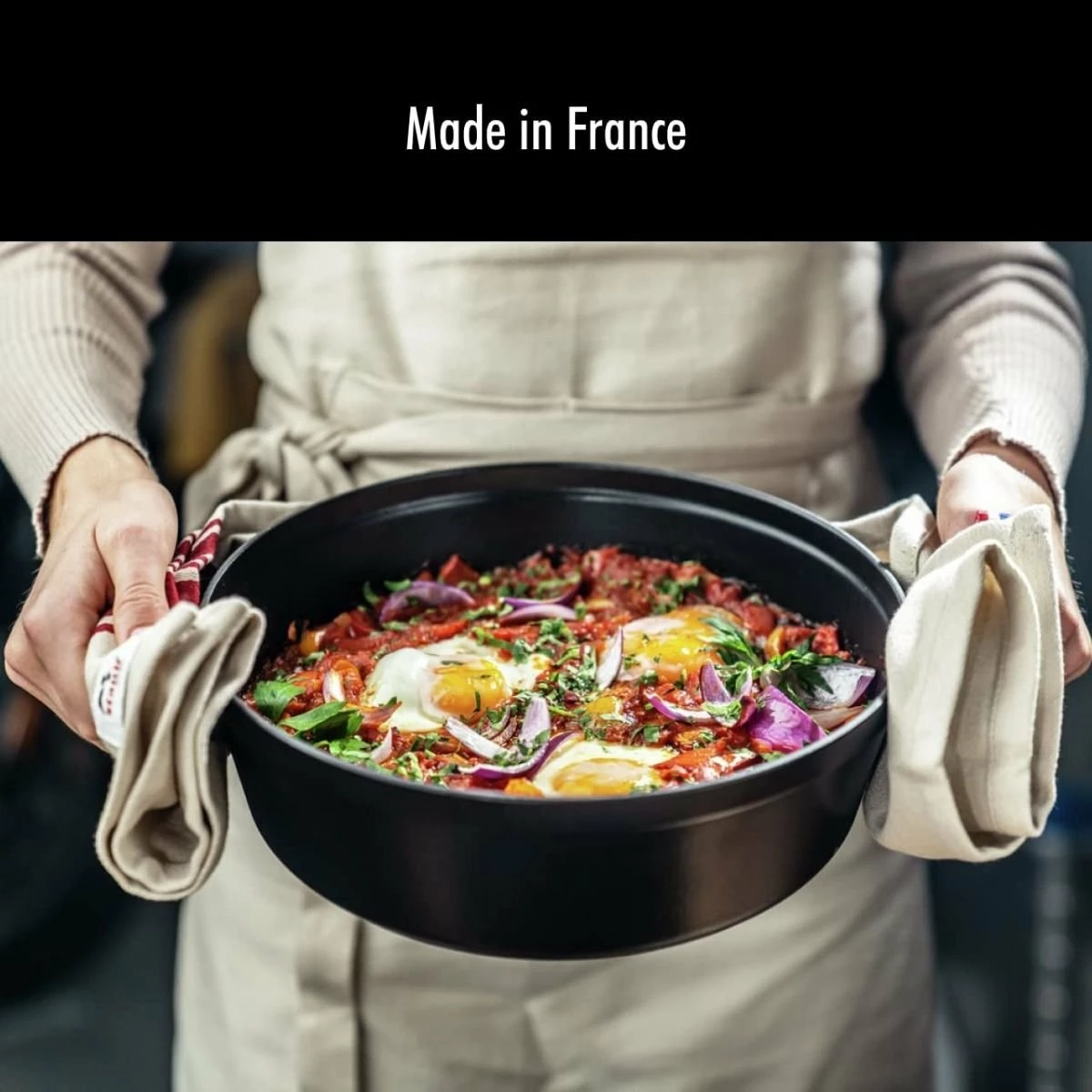 Staub Stackable Cocotte, Braiser, And Grill Pan With Lid | Black 13 Staub Stackable Cocotte, Braiser, And Grill Pan With Lid | Black - Image 13