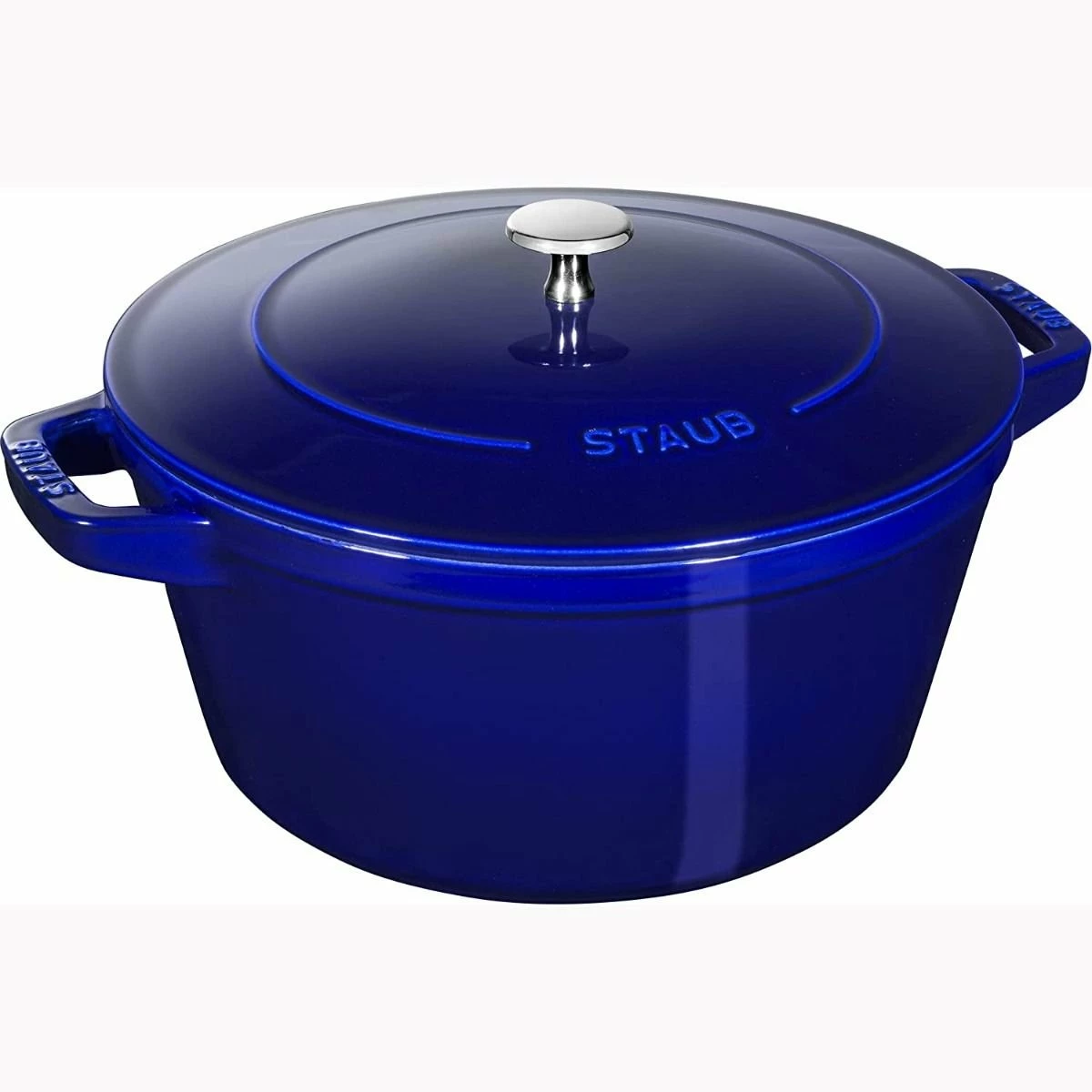 Staub Stackable Cocotte, Braiser, And Grill Pan With Lid | Dark Blue 6 Staub Stackable Cocotte, Braiser, And Grill Pan With Lid | Dark Blue - Image 6