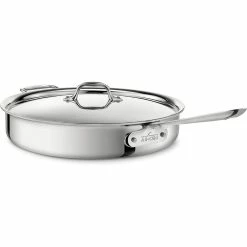 All-Clad D3 Stainless Steel 6-Quart Saute Pan With Lid