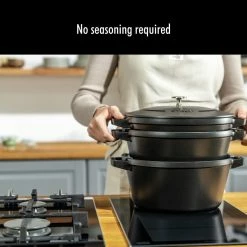 Staub Stackable Cocotte, Braiser, And Grill Pan With Lid | Black 29 Staub Stackable Cocotte, Braiser, And Grill Pan With Lid | Black -Cookware Sets Sales 2023 61vmotim6ul. ac sl1280