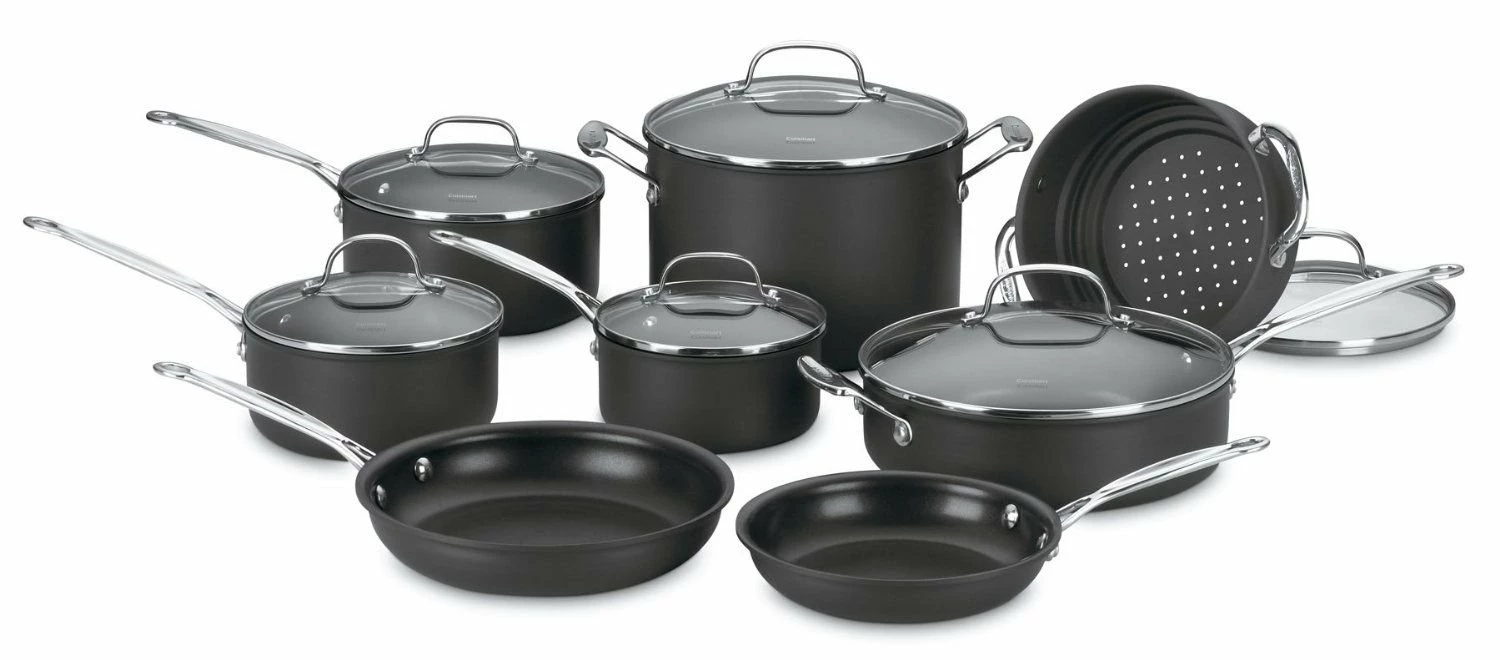 Cuisinart Chef's Classic Hard Anodized Nonstick Cookware Set | 14-Piece 1 Cuisinart Chef's Classic Hard Anodized Nonstick Cookware Set | 14-Piece