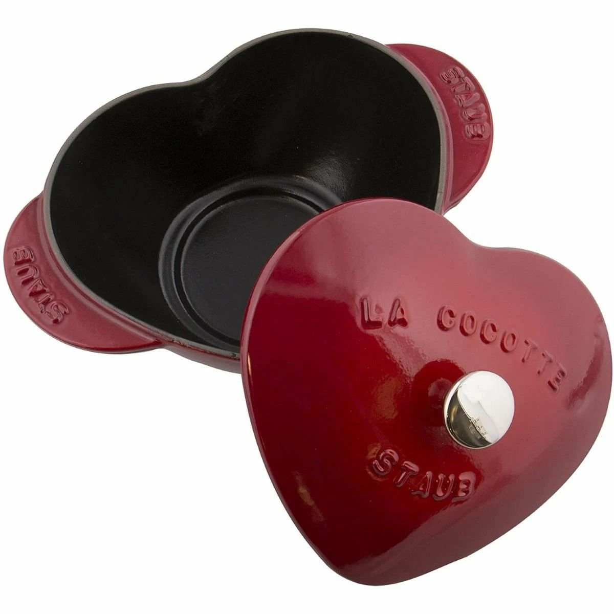 Staub 1.75 Qt. Heart Cocotte/Dutch Oven | Cherry Red 2 Staub 1.75 Qt. Heart Cocotte/Dutch Oven | Cherry Red - Image 2
