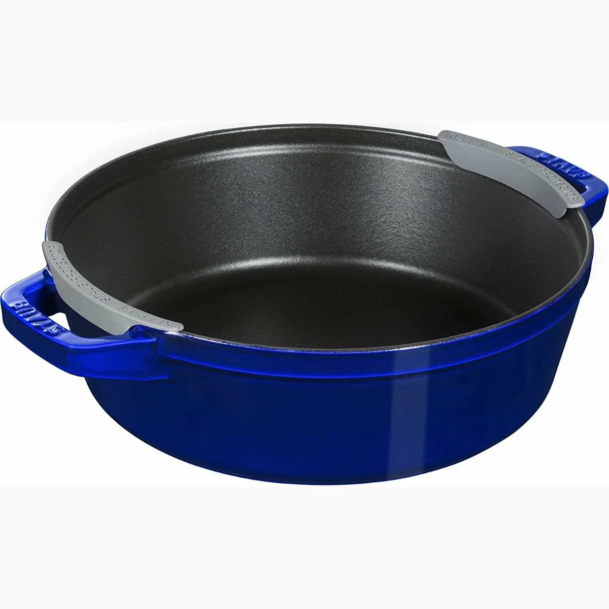 Staub Stackable Cocotte, Braiser, And Grill Pan With Lid | Dark Blue 4 Staub Stackable Cocotte, Braiser, And Grill Pan With Lid | Dark Blue - Image 4