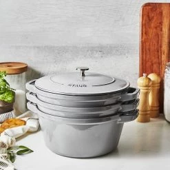 Staub Stackable Cocotte, Braiser, And Grill Pan With Lid | Graphite Grey -Cookware Sets Sales 2023 71rp9tznhwl. ac sl1500