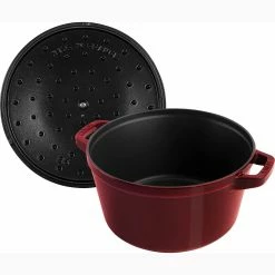 Staub Stackable Cocotte, Braiser, And Grill Pan With Lid | Grenadine -Cookware Sets Sales 2023 71vb wk 76l. ac sl1500