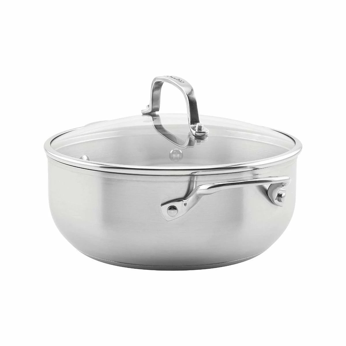 KitchenAid Non-Electrics KitchenAid 4 Qt. Stainless Steel 3-Ply Casserole Dish/Pan With Lid 3 KitchenAid Non-Electrics KitchenAid 4 Qt. Stainless Steel 3-Ply Casserole Dish/Pan With Lid - Image 3