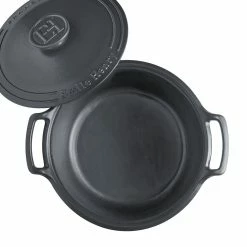 Emile Henry 6-Quart Sublime Stewpot | Graphite -Cookware Sets Sales 2023 734760 sublime dutch oven top open