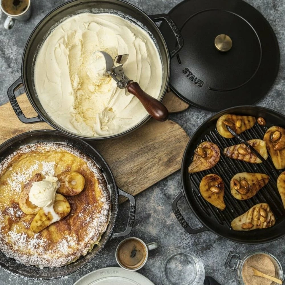 Staub Stackable Cocotte, Braiser, And Grill Pan With Lid | Black 22 Staub Stackable Cocotte, Braiser, And Grill Pan With Lid | Black - Image 22