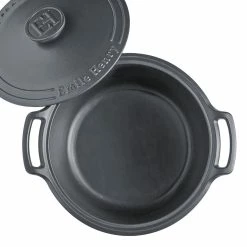 Emile Henry 7.5-Quart Sublime Stewpot | Graphite -Cookware Sets Sales 2023 774770 sublime dutch oven top open
