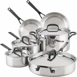 KitchenAid Non-Electrics KitchenAid Stainless Steel 5-Ply Cookware Set | 10-Piece