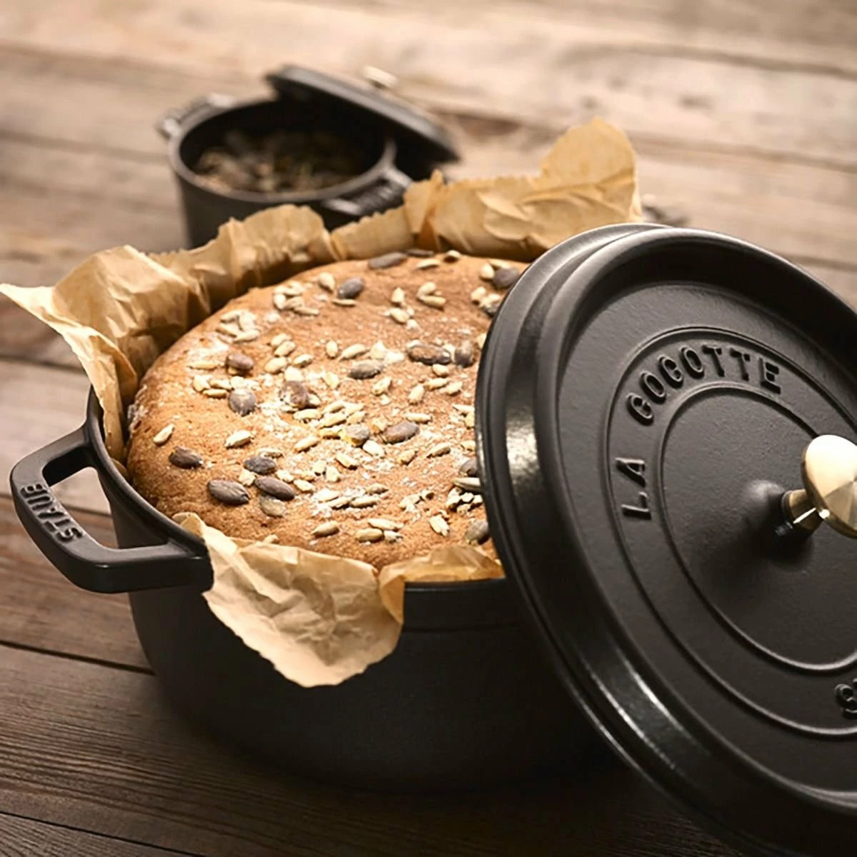 Staub 5.5 Qt. Round Cocotte/Dutch Oven | Matte Black 3 Staub 5.5 Qt. Round Cocotte/Dutch Oven | Matte Black - Image 3