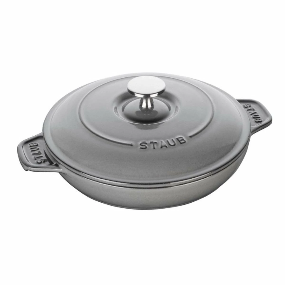 Staub 24 Oz Round Covered Braiser | Graphite Grey 1 Staub 24 Oz Round Covered Braiser | Graphite Grey