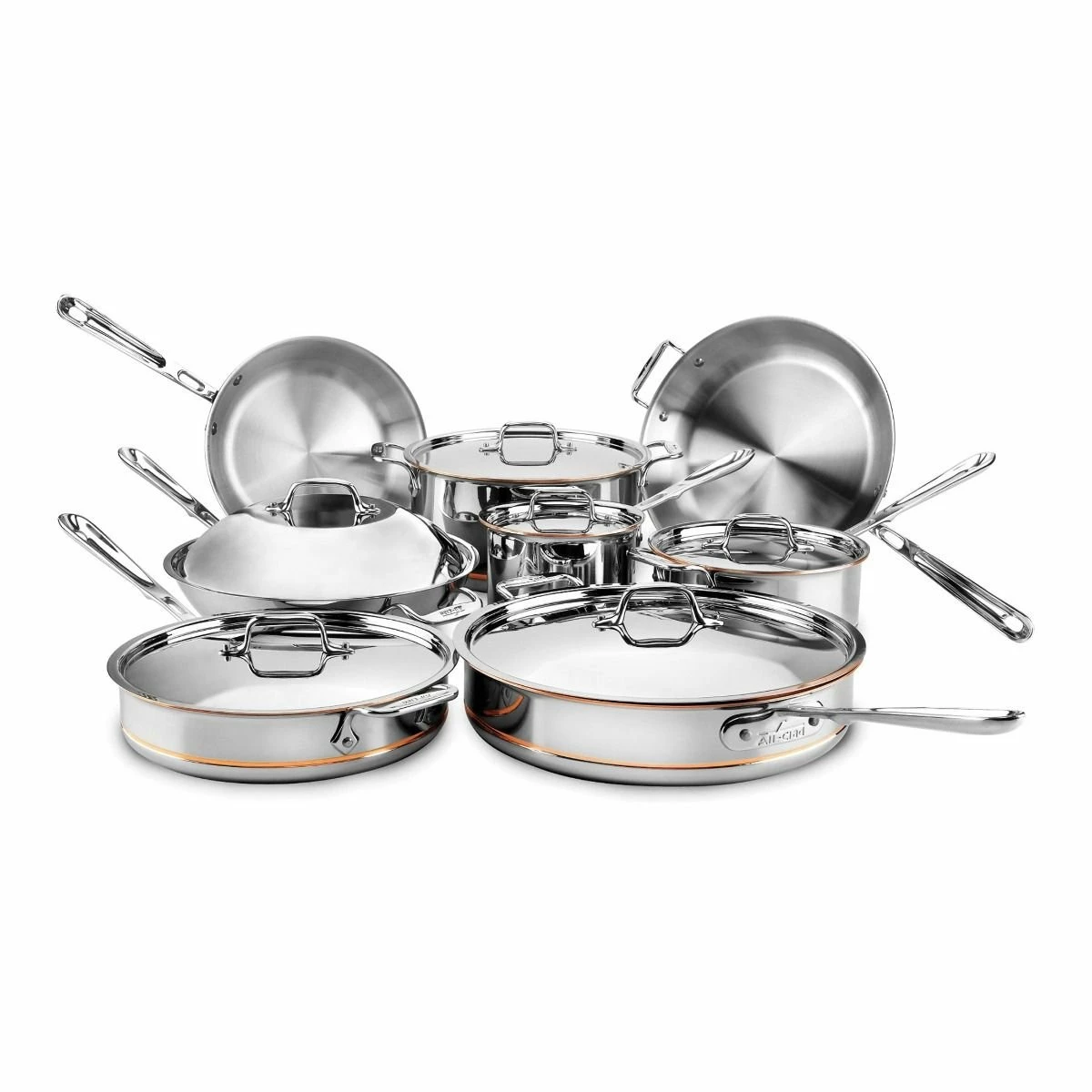 All-Clad Copper Core 5-Ply Bonded Stainless Steel Cookware Set | 14-Piece 1 All-Clad Copper Core 5-Ply Bonded Stainless Steel Cookware Set | 14-Piece