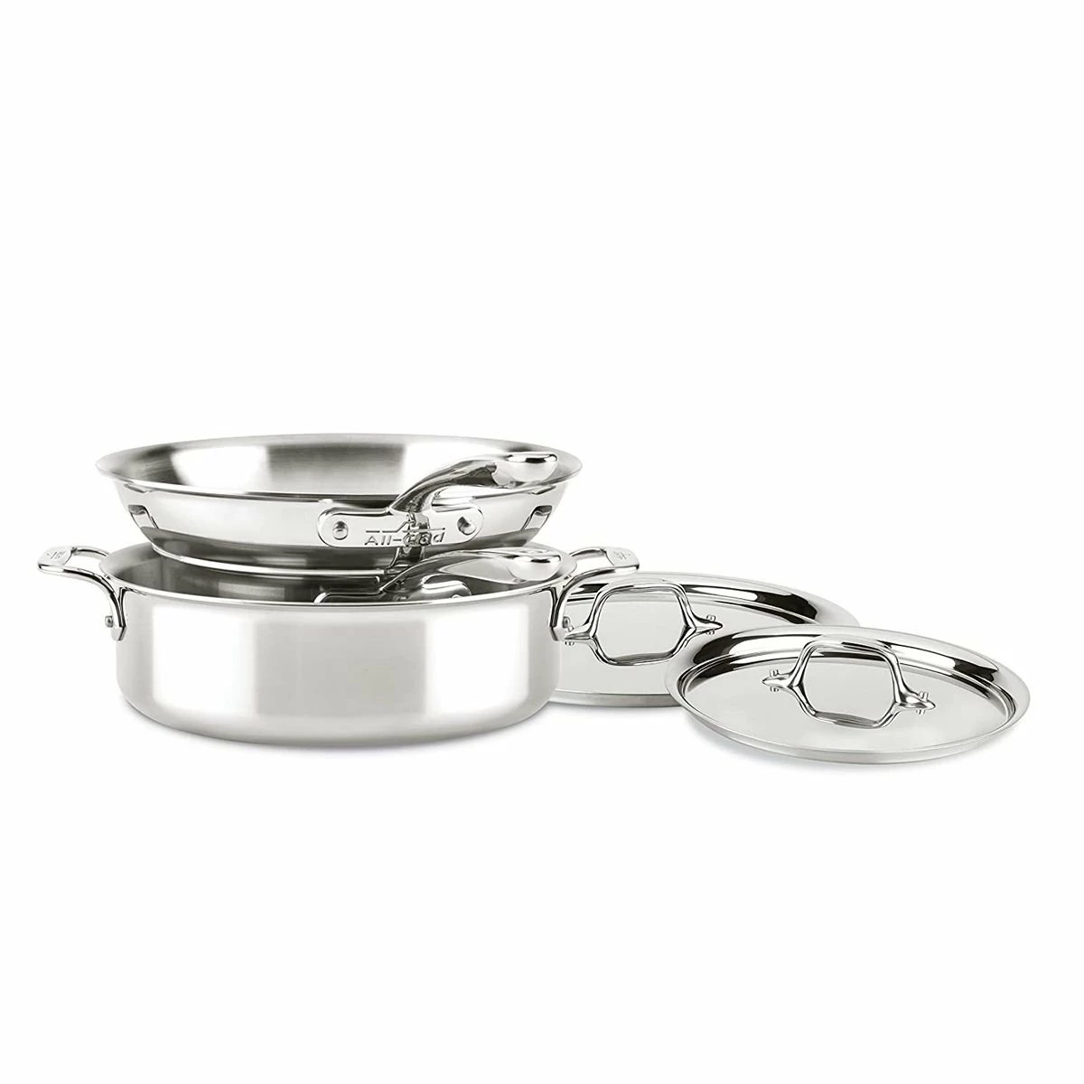 All-Clad D3 Stainless Steel Compact Cookware & Mixing Bowl Set | 8-Piece 2 All-Clad D3 Stainless Steel Compact Cookware & Mixing Bowl Set | 8-Piece - Image 2