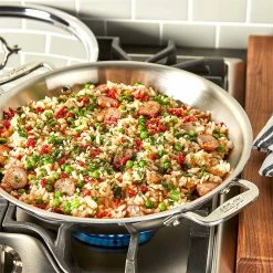 All-Clad D3 Stainless Steel 3-Quart Universal Pan With Lid -Cookware Sets Sales 2023 allcladd3unvrlpan3qavshs22 vnd