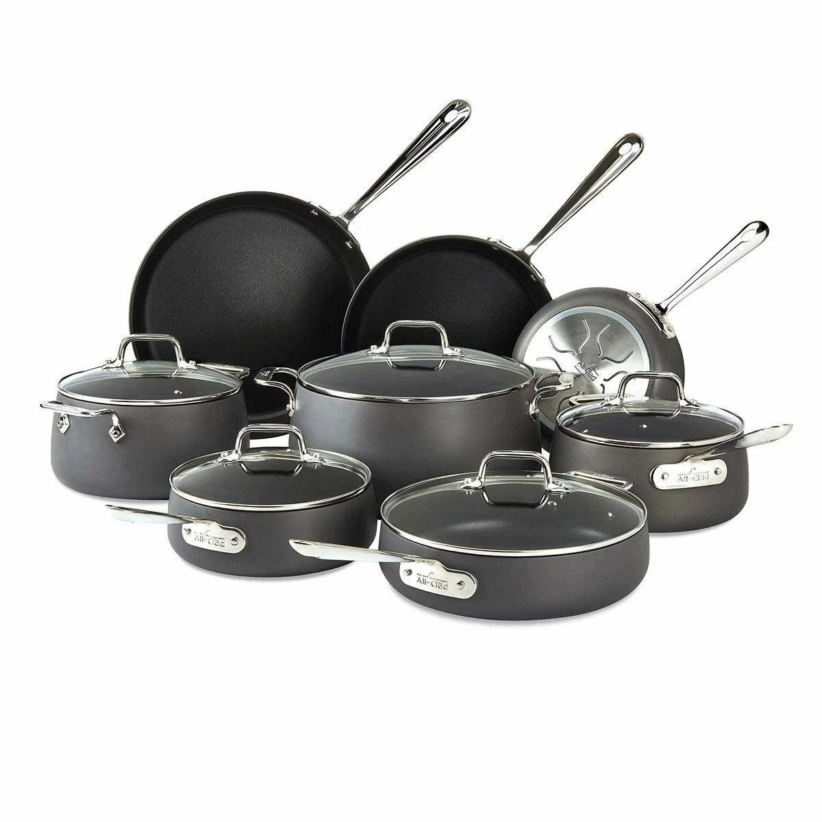 All-Clad HA1 Hard Anodized Nonstick Cookware Set | 13-Piece 1 All-Clad HA1 Hard Anodized Nonstick Cookware Set | 13-Piece